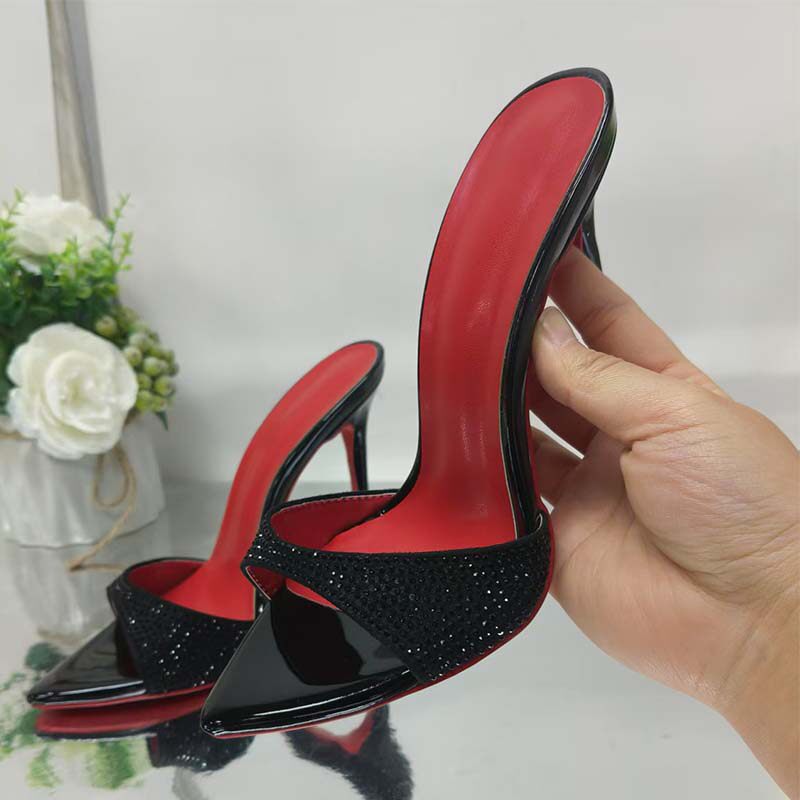 Mule Slip On - Sandálias Femininas de Salto Alto Boca
