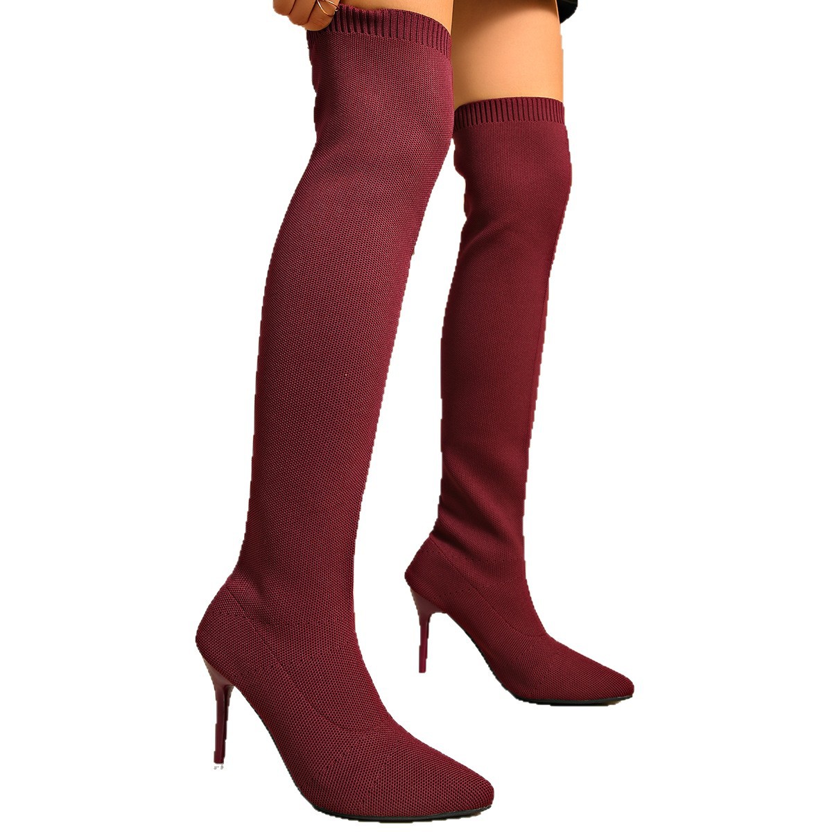 Sock Boot Women - Botas de cano alto, acima do