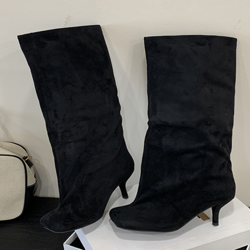 Inverno rua punk dedo do pé re - Knee High Boots Women avaliação e preço