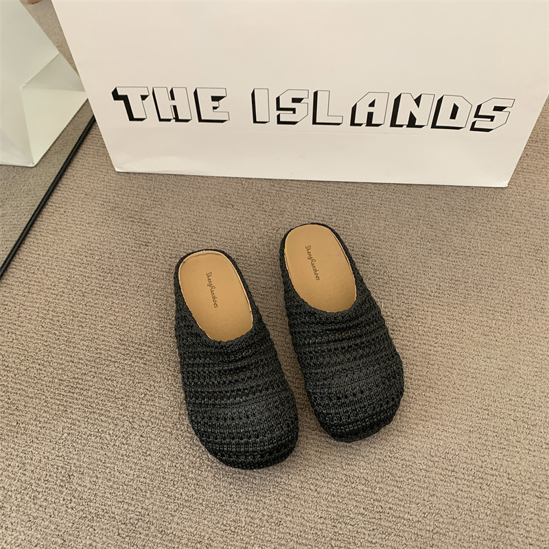 Chinelos femininos de ráfia, r - Mule Slip On avaliação e preço