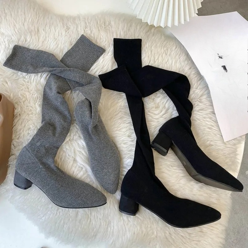 Sapatos de meia alta até o joe - Sock Boot Women avaliação e preço