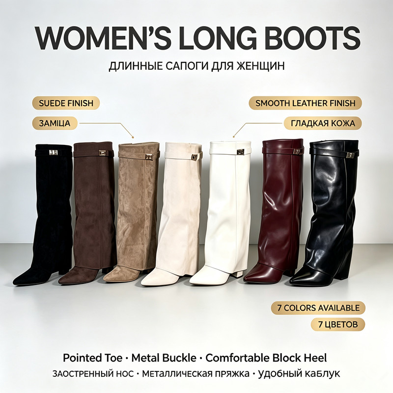 Botas femininas de cano alto,  - Knee High Boots Women avaliação e preço
