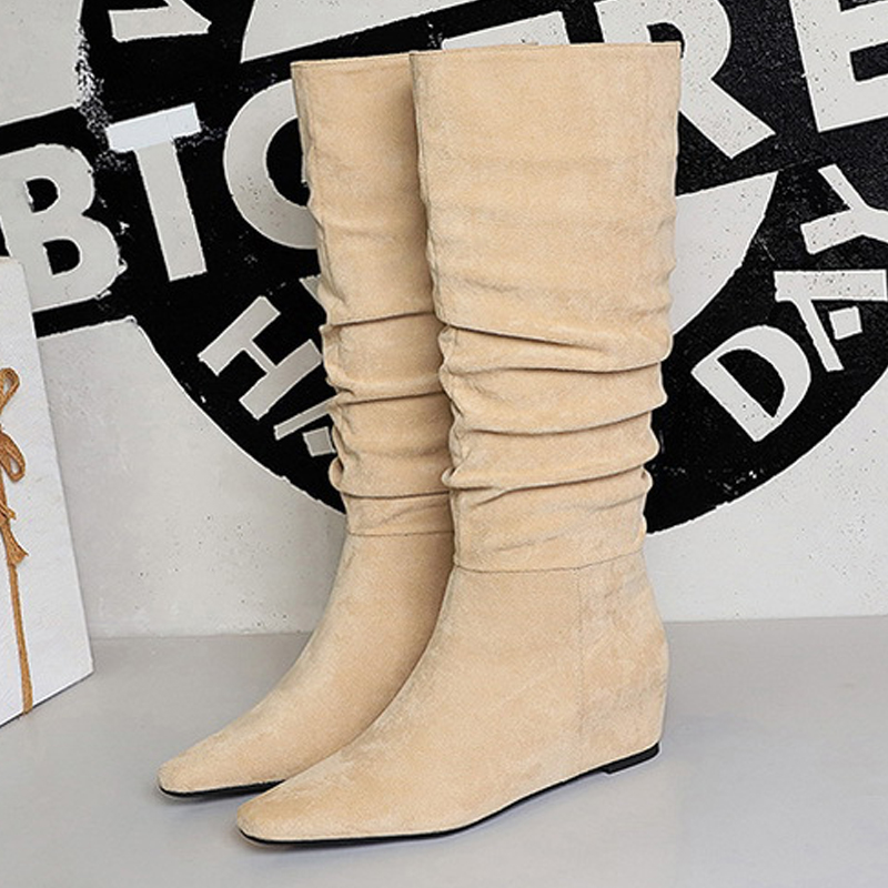 Bigtree novo outono inverno de - Knee High Boots Women avaliação e preço