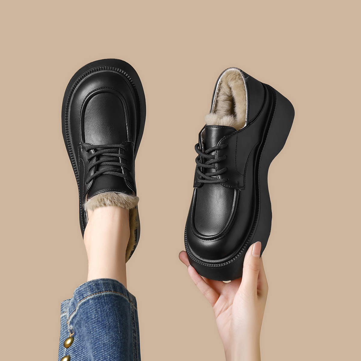 FOXER Sapatos Oxford de Plataf - Oxford Lace Up Women avaliação e preço