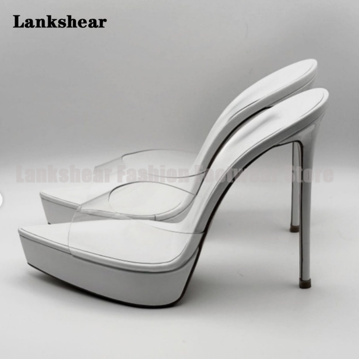 Transparente pvc plataforma mu - Mule Slip On avaliação e preço